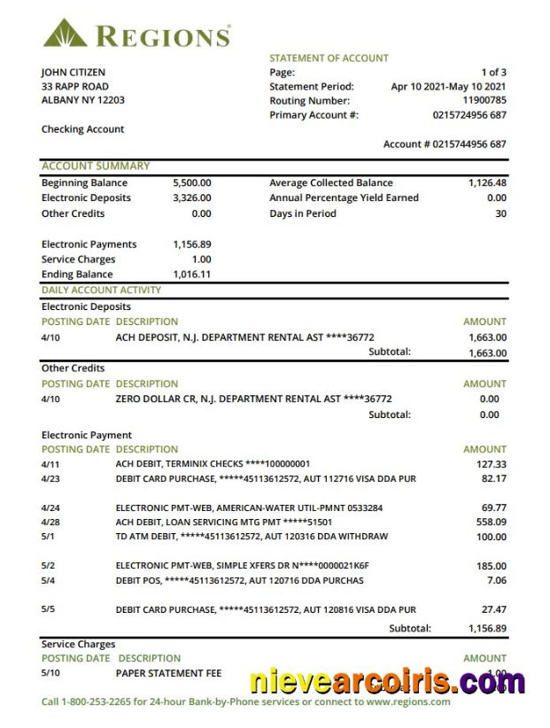 USA Regions excel pdf